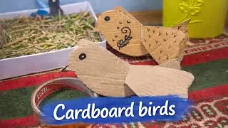 Cardboard Birds | Easy DIY Craft for Kids | Fatima&rsquo;s Little Craft Ideas|esthetic art and crafts