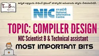 NIC Scientist B and technical assistant Online live classes || NIC Most important bits 2020