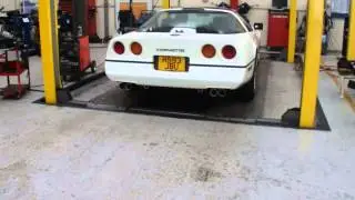 customers corvette fitted with 3 flo silencers and 2 x raceflow vortex