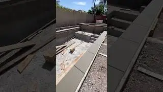 Satisfying pool concrete day! 🔥💪