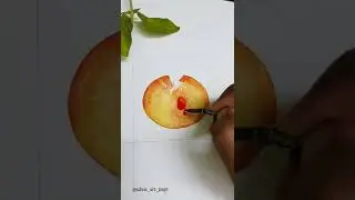 How to draw orange art painting in 300GSM Watercolor paper | MENORAH STATIONERY |