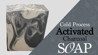 Activated Charcoal Swirl Soap with Tea Tree , Cold Process Soap Making and Cutting