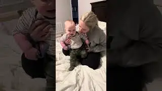Cute momma and lovely baby playing. #baby #mom #short #tickle #play #funny