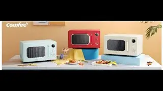 COMFEE' CM-M091AGN Retro Microwave with Multi-stage Cooking, 9 Preset Menus and Kitchen Amazon