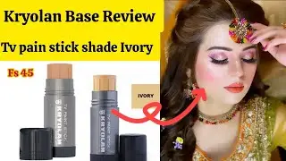 Kryolan Base Review|Kryolan TV Pain Stick|Base shade FS 45 and Ivory|Bridal Base & party Mekaup|base