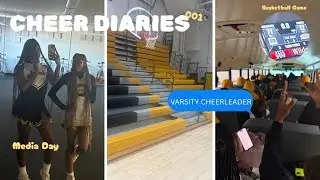 CHEER DIARIES 001 | DAY IN THE LIFE OF A VARSITY CHEERLEADER: media day, game day, chitchat, etc.