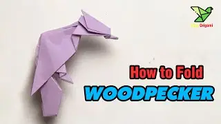 Folding WOODPECKER tutorial | Folding paper woodpecker step by step | origami woodpecker
