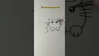 Easy cat drawing with number 300 #art #drawing #satisfying #easydrawing