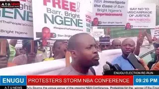 Protests at NBA Conference Venue as Constituents Demand for the Release of Hon. Bright Ngene