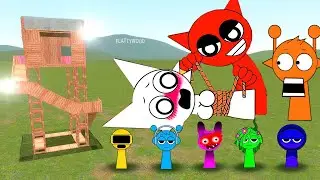 Sprunki Crazy Sinner Red wants me to bring her All Babies Sprunki Families - Gmod City