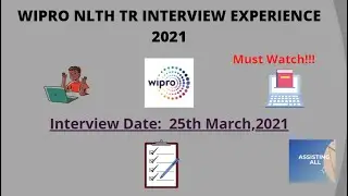 Wipro NLTH TR Interview Experience 2021 Batch | | Interview Date : 25th March 2021
