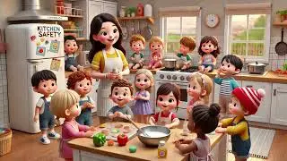 Kitchen Safety with Mom 👩&zwj;🍳❤️ | Fun Learning for Kids 🚫🔥|Nursery Rhymes & Kids Songs