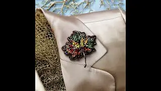 Maple leaf - handmade autumn brooch pin. Кленовый лист &ndash; осенняя брошь ручной работы