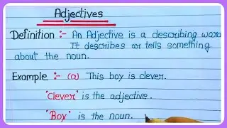 Definition of adjective | what is adjective | what is an adjective | Data Education |