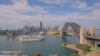 The World arriving Sydney Harbour passing Noordam 21.12.25