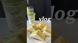 Breakfast 🍳 vlog !! avocado 🥑 egg 🥚 sauce sandwich 🥪 and matcha milk 🥛 #shorts #vlog #food