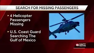 USCG searching for 4 aboard helicopter that crashed into Gulf