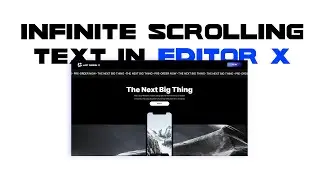 HOW TO MAKE INFINITE SCROLLING TEXT IN EDITOR X