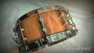 Fat stave oak snare drum