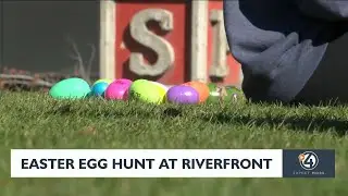 Hundreds search for over 20,000 eggs in Riverfront Park Easter Egg hunt