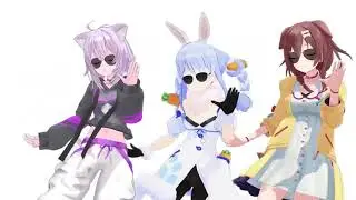 Dancing to Persona 4 Specialist ft. Pekora, Okayu, Korone (HD)