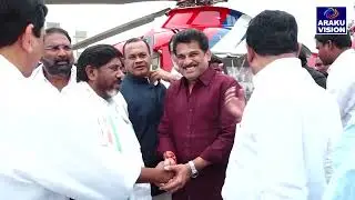 Telangana Dy CM & Ministers visits JanaSena HQ Helipad for Private Event, Welcomed by JSP Leaders