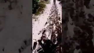 POV Mountain Bike Fail (Almost!) in the Snow
