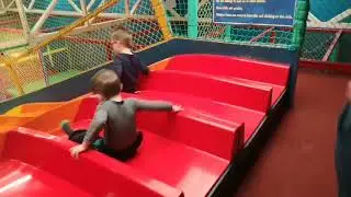 Maksim and Daniel having Fun at Lincoln Playzone.