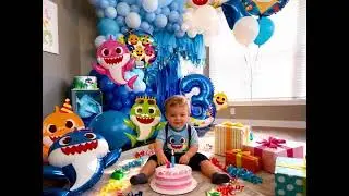 Baby Shark Birthday Surprise! 🦈🎁 Balloon Party Setup for Kids