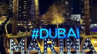 Dubai Marina Sunset Cruise. Day into Night.