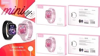 modio MW25 MINI SMART WATCH 36mm/ 3 Pairs Strap/Strap Lock Wireless Charging 