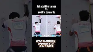 4.852 DETIK RAHARJATI NURSAMSA IFSC  WORLD CUP BALI 2025 #shorts #speedclimbing #panjattebing