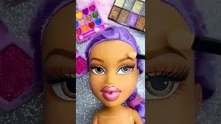 ASMR Satisfying with Unboxing & Review Mannequin Makeup Skincare Sounds Video Fast Hair Style purple