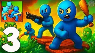 Zombie Raft - Gameplay Walkthrough Part 3 - Building a Big Raft (iOS, Android)