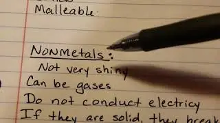 7th Grade Science Metals, Nonmetals, and Metalloid review