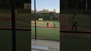 I'm up to bat at a scrimmage at my baseball practice