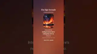 All Fire Signs. A song of traits.