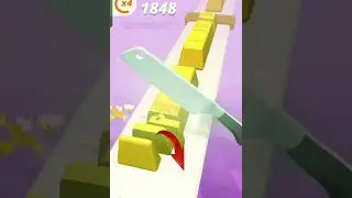 Play Perfect slices game🥕🍆🍅🥒🍠 #perfectslices #fruitninja #cuttinggame #shorts #ytshorts