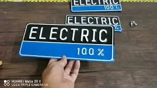 plat nomer custom tulisan ELECTRIC 100% BUAT Molis Selis, Motor / Sepeda Listrik