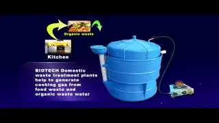 Operation of a portable bio-gas plant developed by biotech.