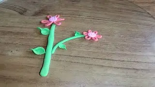DIY How to make polymer clay miniature flower | Clay Mini Flower | Polymer clay flower tutorial
