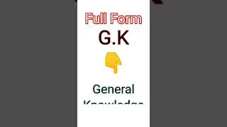 GK Ka Full Form #tarestudy #gk
