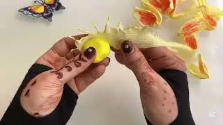 How to make lotus flower with crepe paper | DIY |