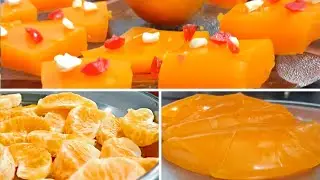 Holi Special Orange Karachi Halwa - Bombay Karachi Halwa||  ताज़ा संतरे की बर्फी मिठाई घर पर बनाये