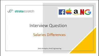 Salaries Differences | Easy | StrataScratch | SQL | Solution | Interview Problem