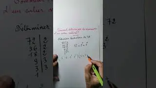 @Determiner tous les diviseurs d'un nombre . M&eacute;th&ocirc;de geniale .