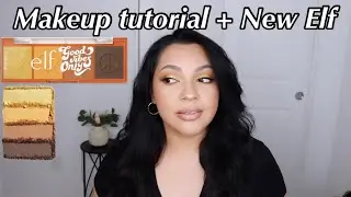 E.L.F GOOD VIBES ONLY PALETTE | full face makeup tutorial | drugstore + high end makeup