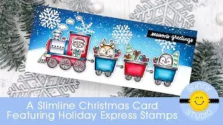 Sunny Studio Holiday Express Christmas Train Card with Julia Englich
