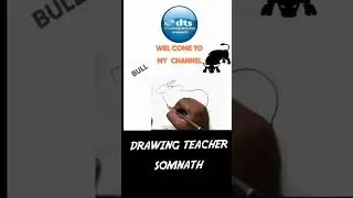 How to draw bull (ox) line drawing// easy drawing step by step// ox drawing