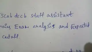 #Tscab dccb staff assistant  mains exam analysis#